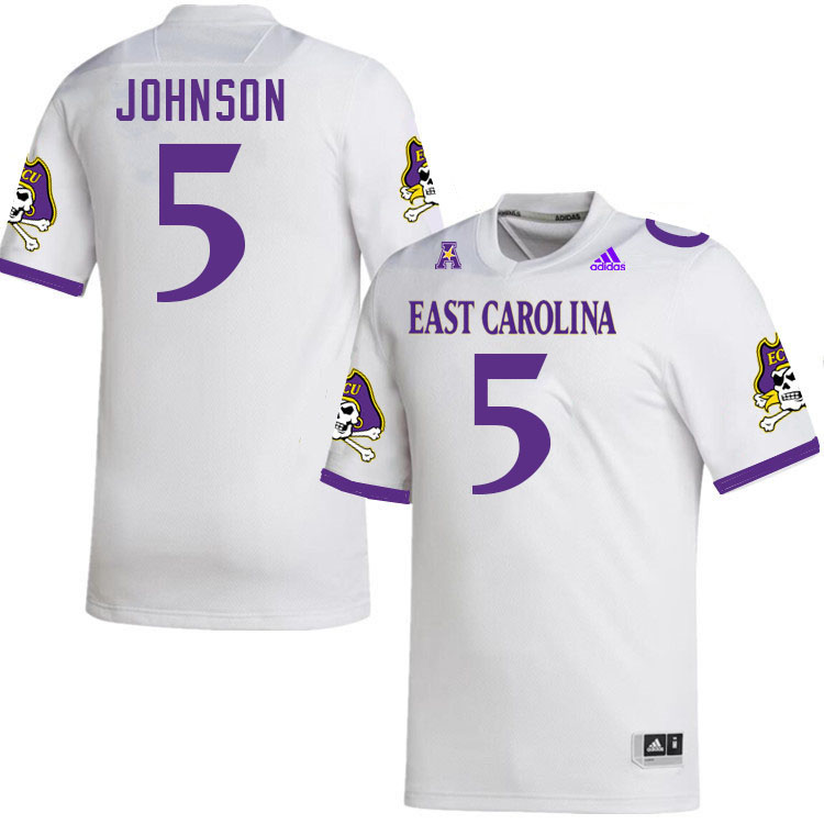 Chris Johnson ECU Jersey,East Carolina Pirates #5 Chris Johnson Jersey Youth College-White